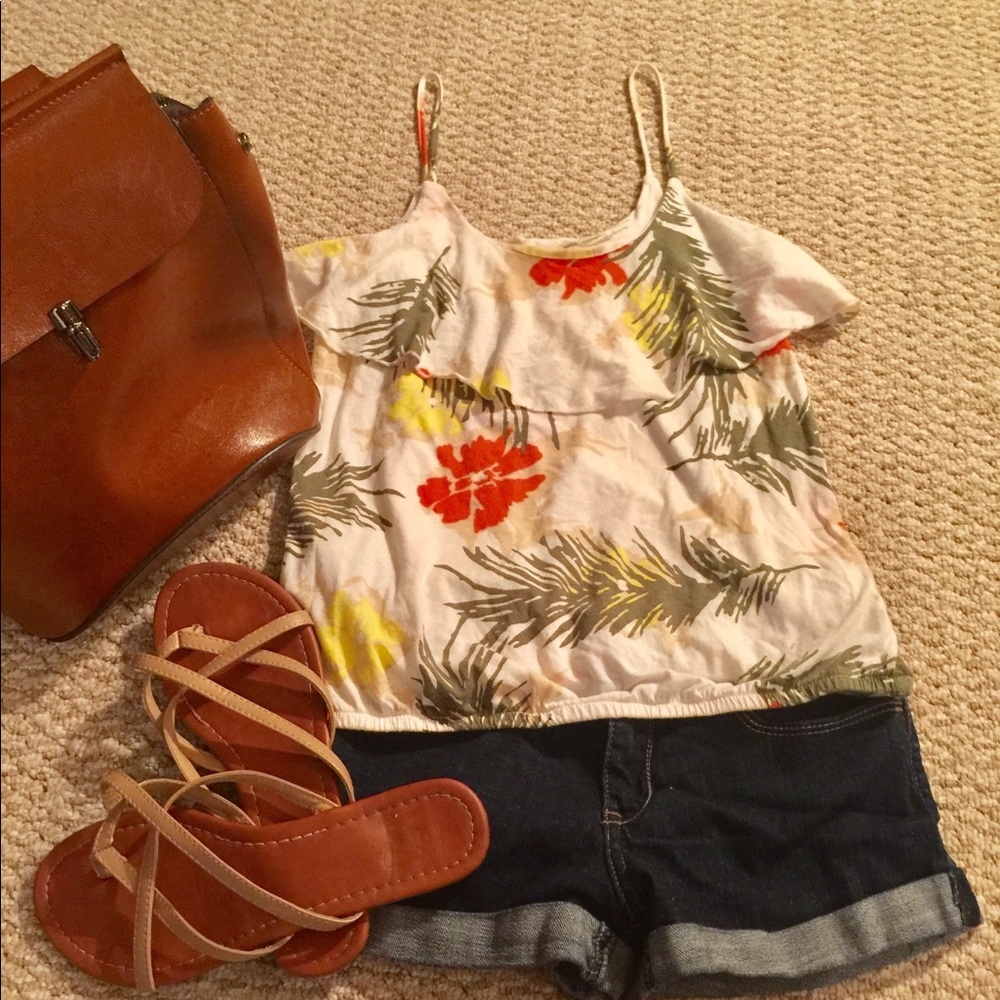 Floral Banded Tank Top